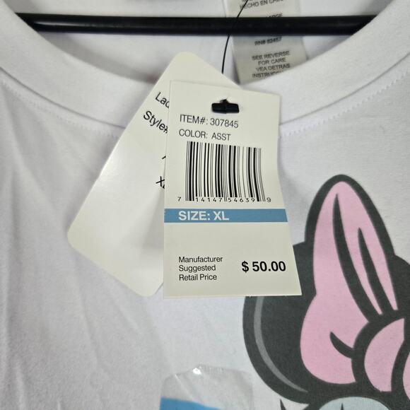 Disney Minnie Mouse Pajama set 2 piece Shorts Tshirt Womens XL 0668 - Picture 5 of 12